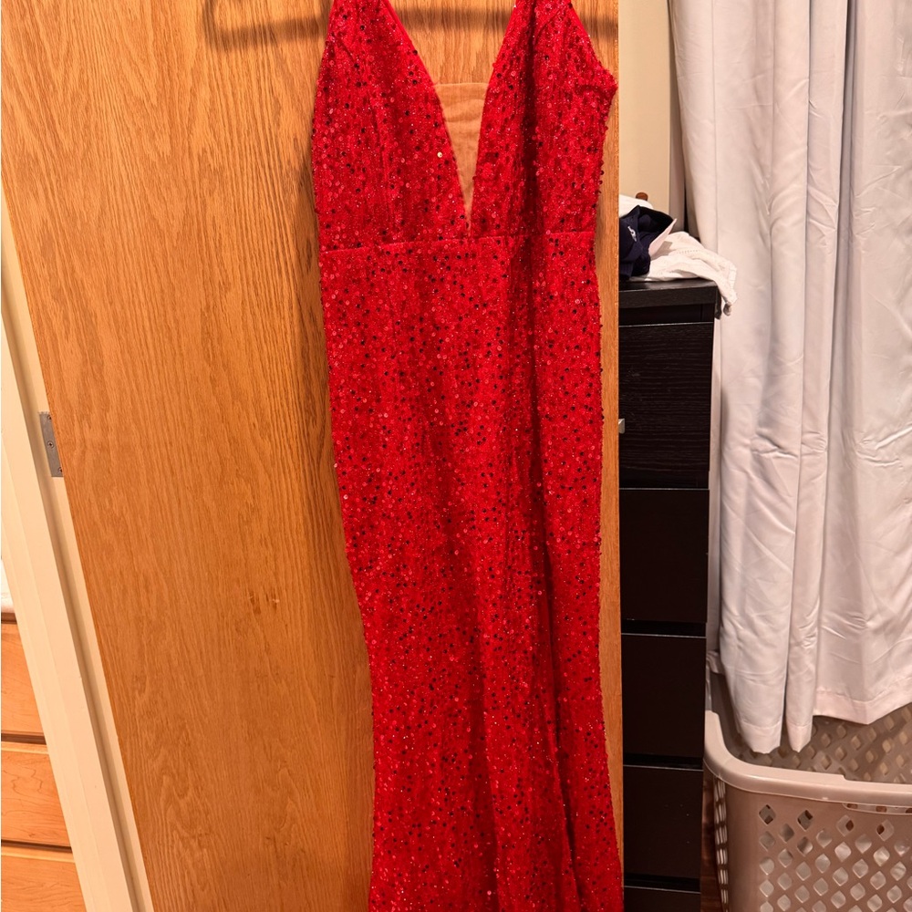 Stunning Red Sequin Gown